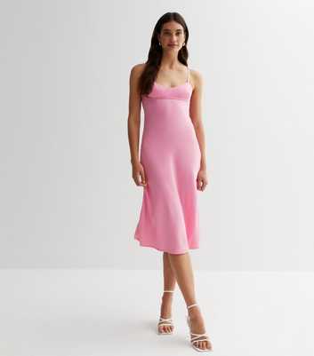 ONLY Petite Pink Strappy Midi Dress