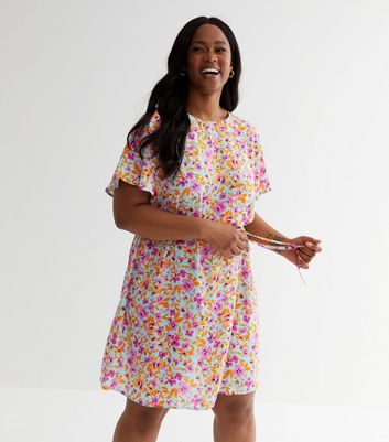 New look store floral mini dress