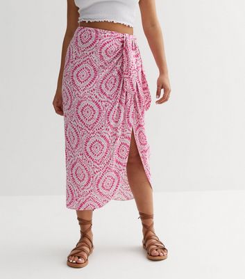 Petite beach outlet wrap skirt