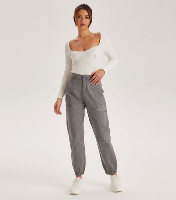 RQYYD Cargo Pants Women Baggy Streetwear V-Shaped High Waisted Casual  Overalls Solid Color Hip Hop Trousers with Belt(Gray,XS) - Walmart.com