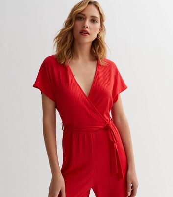 Red store short jumpsuit