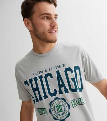 Pale Grey Chicago Logo T-Shirt