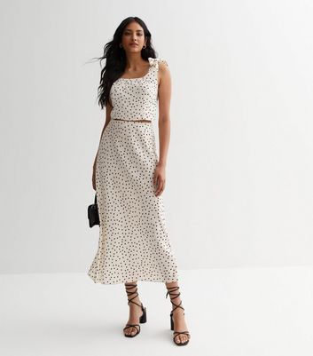 Polka dot clearance skirt new look