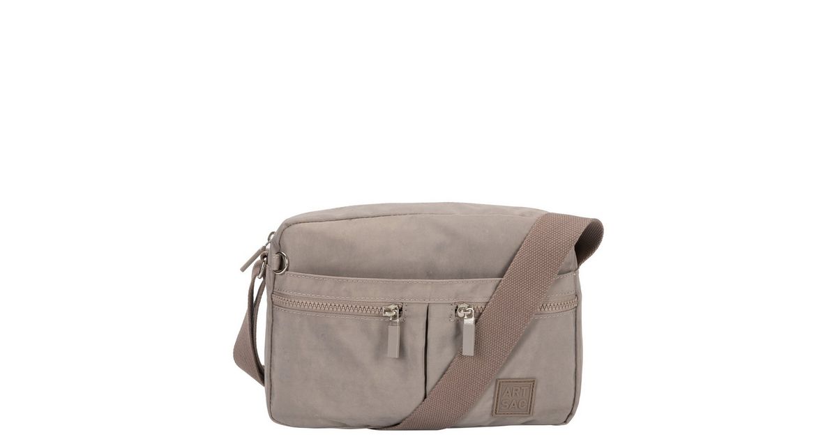 Artsac Grey Double Zip Pocket Cross Body Bag New Look