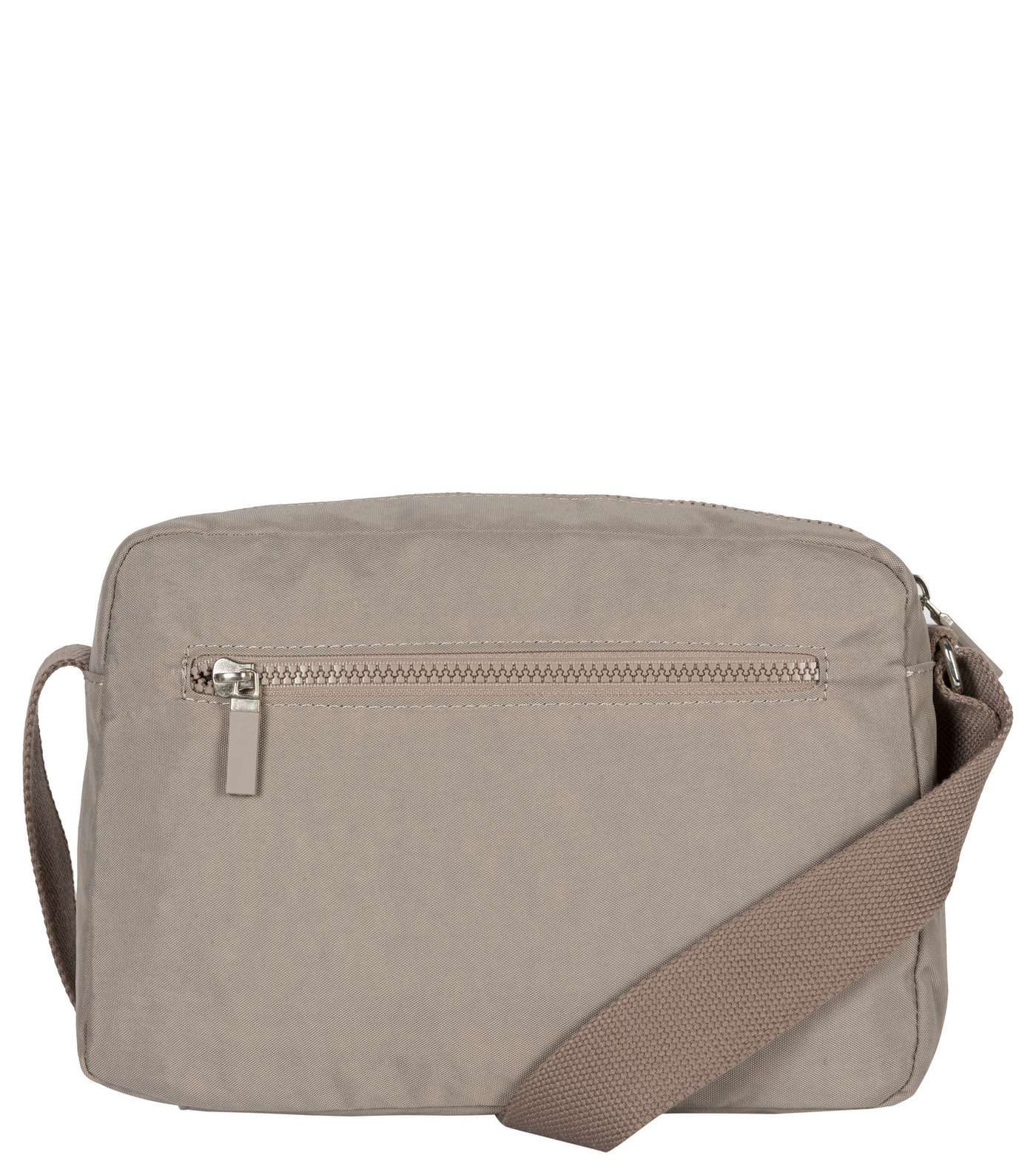 Artsac Grey Double Zip Pocket Cross Body Bag Image 3