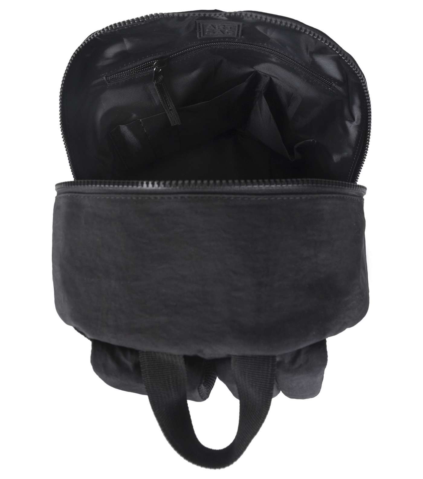 Artsac Black Logo Zip Pocket Front Small Backpack Image 4