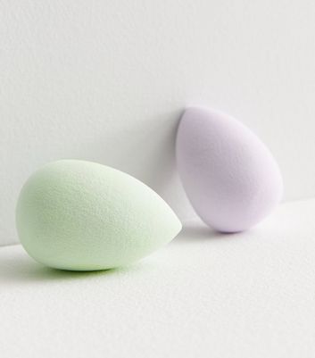 2 Pack Lilac and Green Beauty Sponges New Look