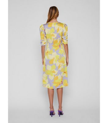 Vila yellow outlet dress