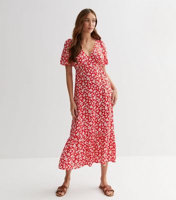 Red sales daisy dress