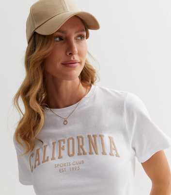 White California Logo Crew Neck T-Shirt