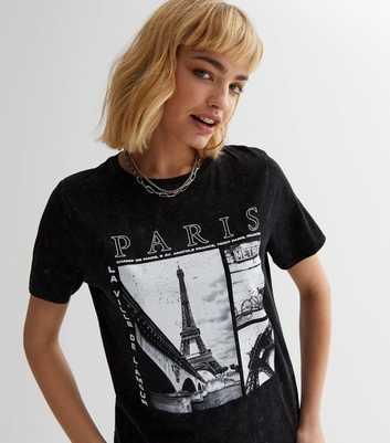 Dark Grey Paris Photographic Logo T-Shirt