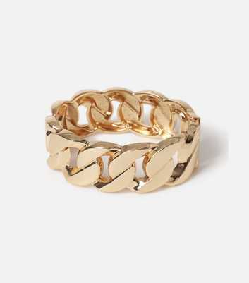 Freedom Gold Cuff Chain Bracelet