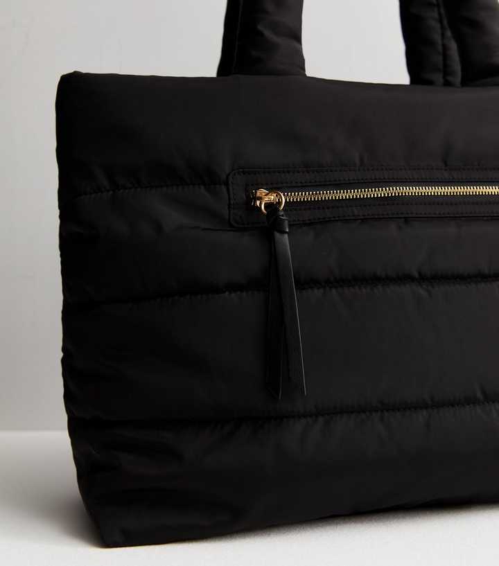 Re Nylon Padded Tote Bag, Black, One Size