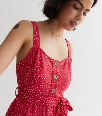 Red 2024 spot jumpsuit