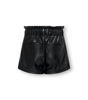 KIDS ONLY Black Leather-Look Shorts New Look
