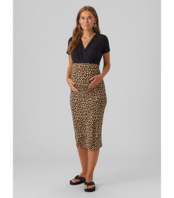 Leopard print skirt discount maternity