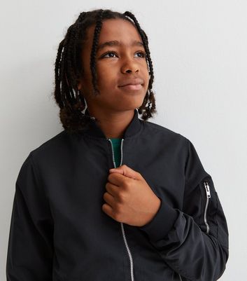 Jack & Jones oversize bomber with collar in black | ASOS