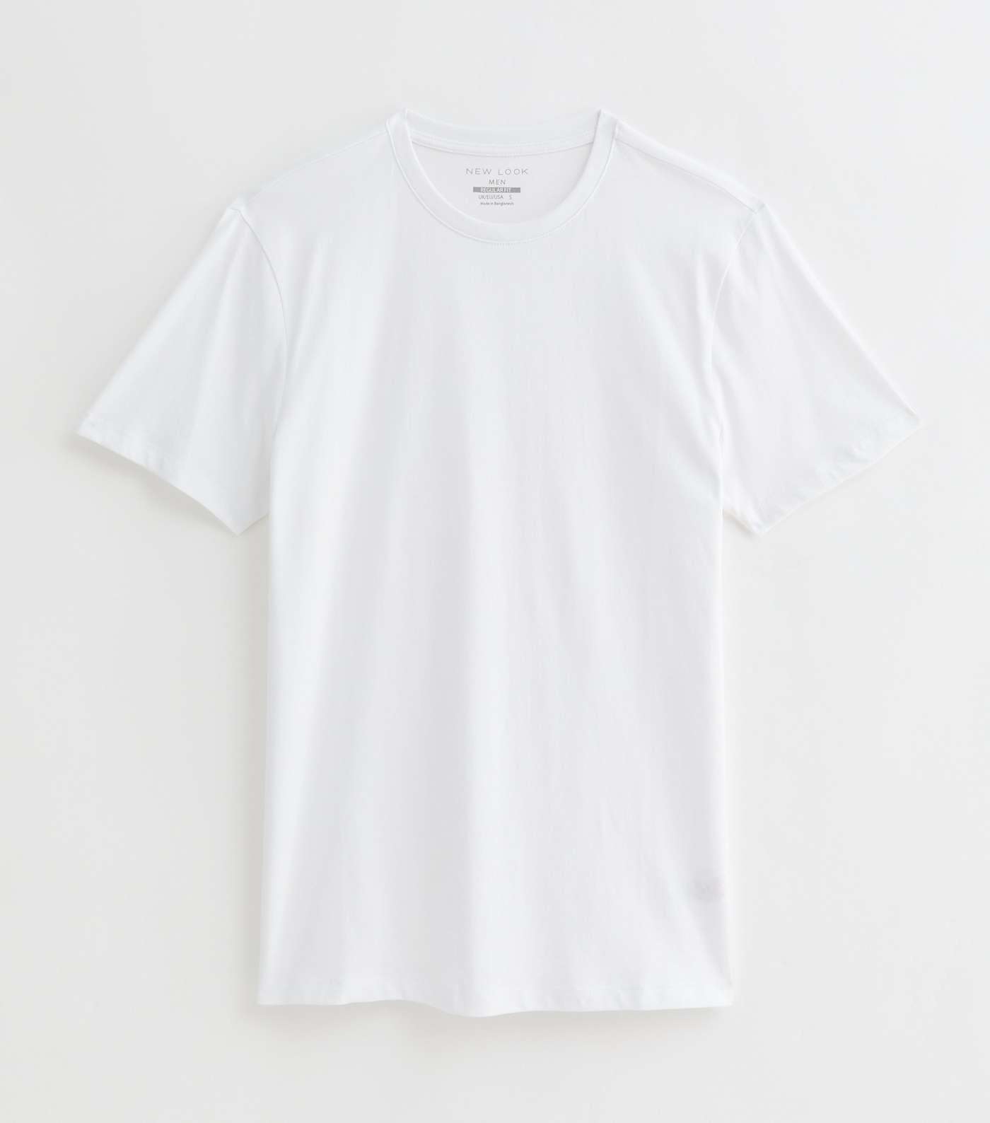 White Cotton Crew Neck Regular Fit T-Shirt
