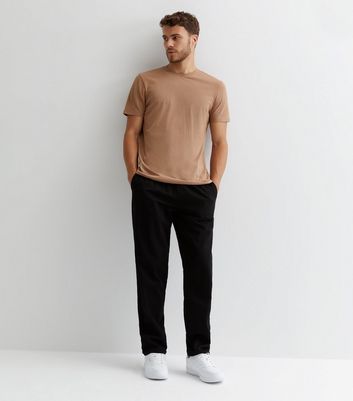Tan Cotton Crew Neck Regular Fit T Shirt New Look