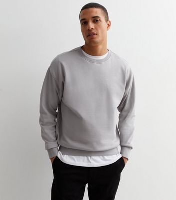 Grey crew 2025 neck mens