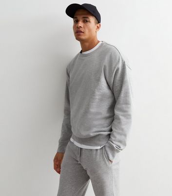 Grey marl clearance sweatshirt mens