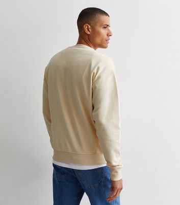 Cream Crew Neck Relaxed Fit Sweatshirt New Look