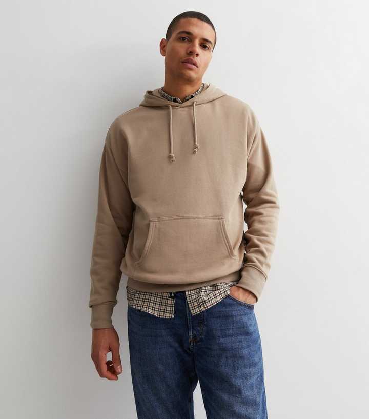 Light Brown Pocket Front Hoodie | New Look
