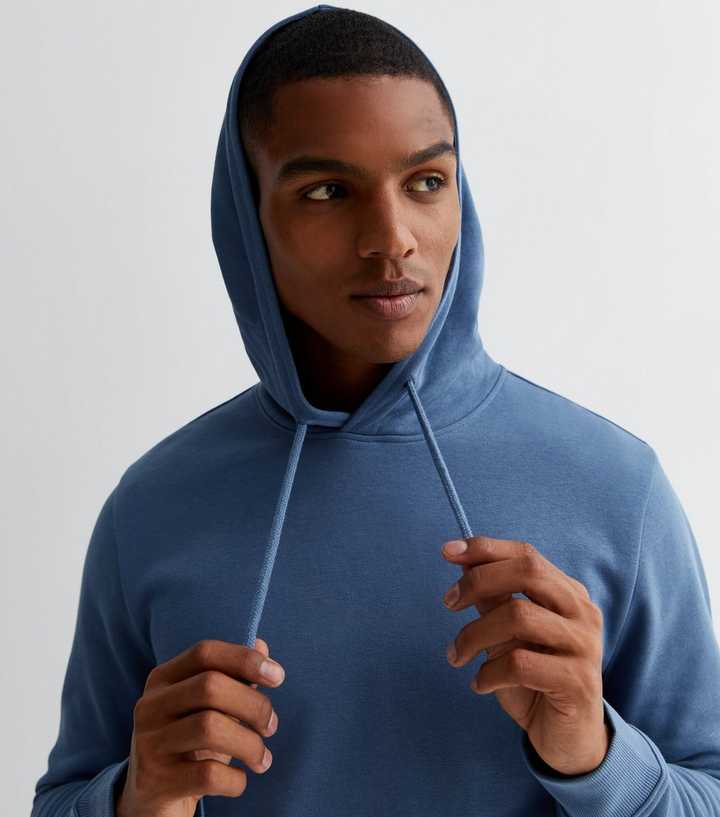 Blue Pocket Front Hoodie | New Look