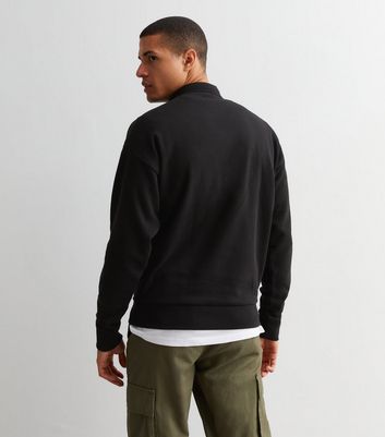 Full zip outlet hoodless sweatshirt