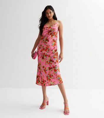 Missguided pink shop floral dress