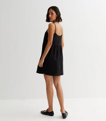 Black cotton mini outlet dress