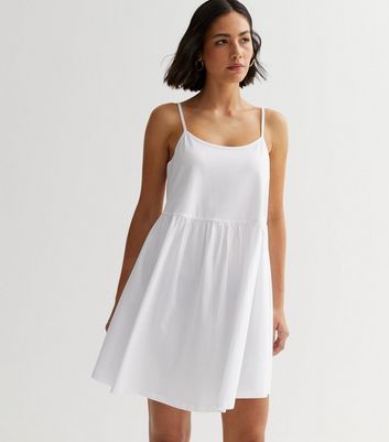 White strappy skater sales dress