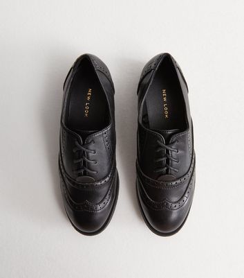 New look best sale black brogues