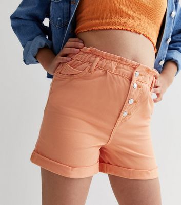 Orange paper best sale bag shorts