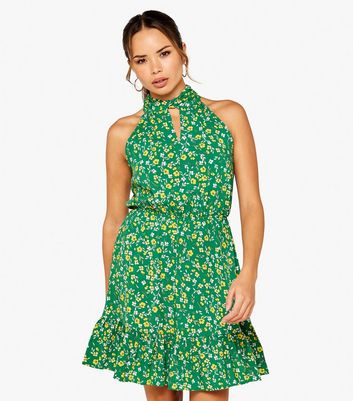 Floral keyhole clearance dress