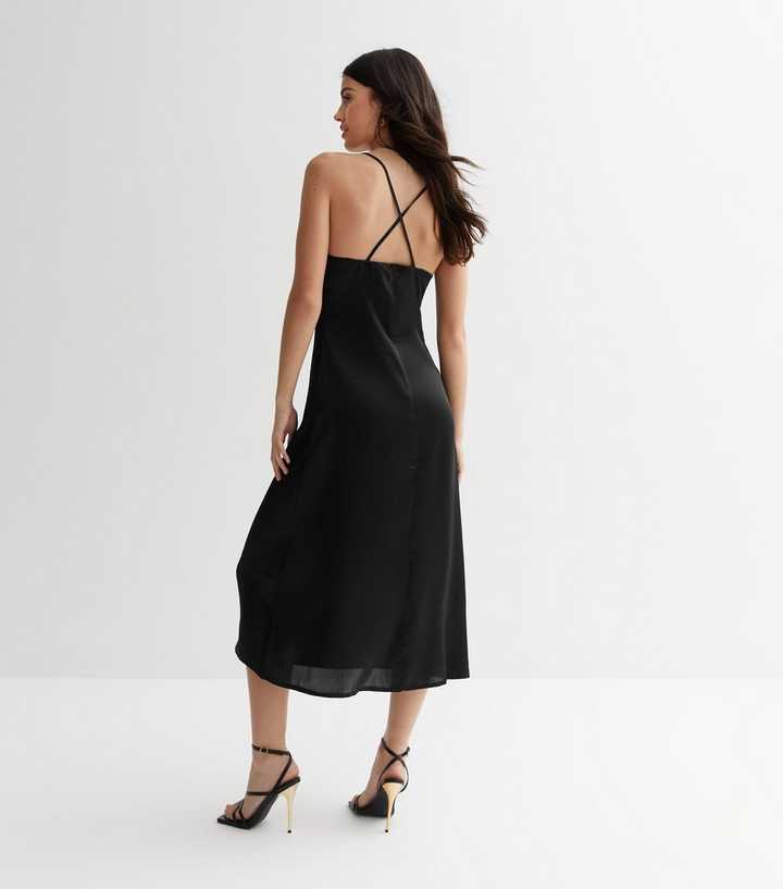 Petite Ruched Tie Detail Slip Dress