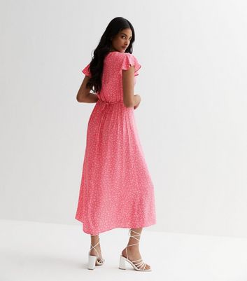 Floral flutter sales midi dress