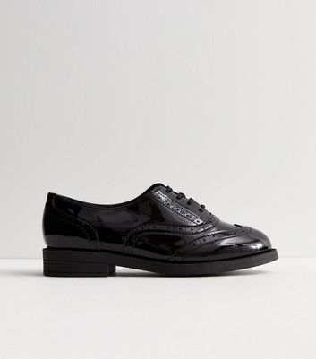 Wide fit store black brogues ladies