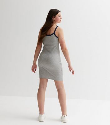 Girls Grey Malibu Strappy Cami Mini Dress | New Look