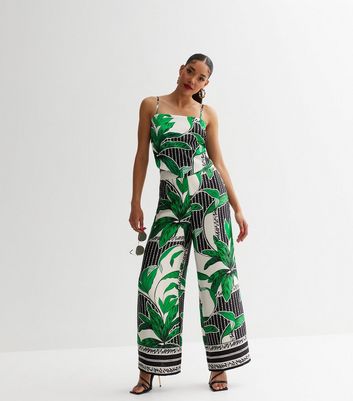 Black Tropical Satin Wide Leg Trousers New Look