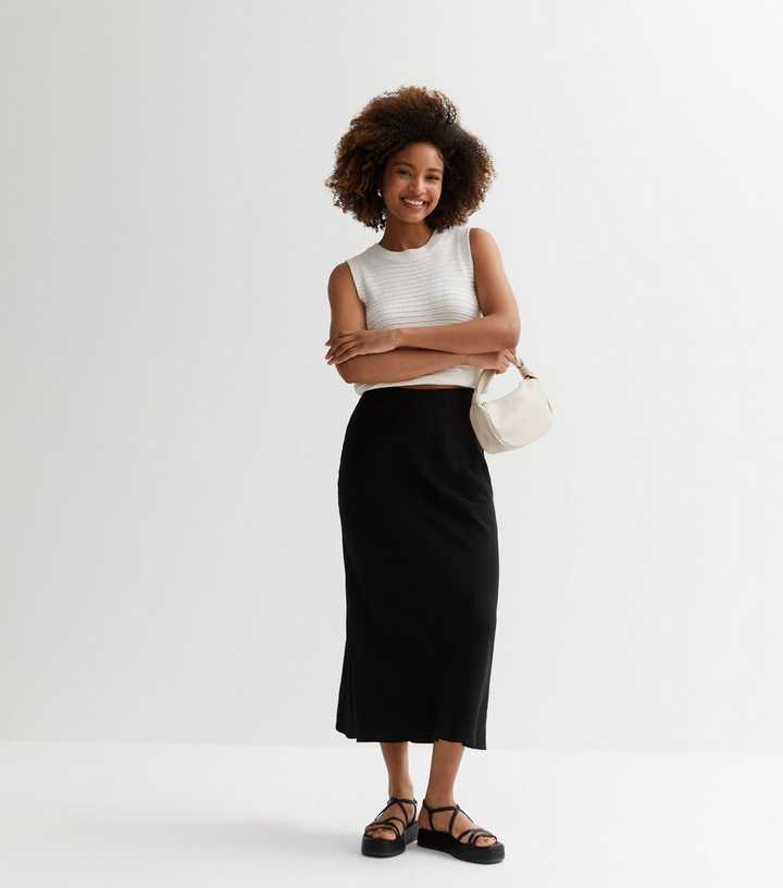 How to Style Black Satin Midi Skirt: 5 Chic Outfit Ideas to Elevate ...
