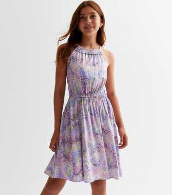 KIDS ONLY Lilac Floral Halter Dress