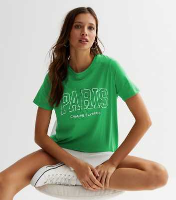 Green Paris Varsity Logo T-Shirt