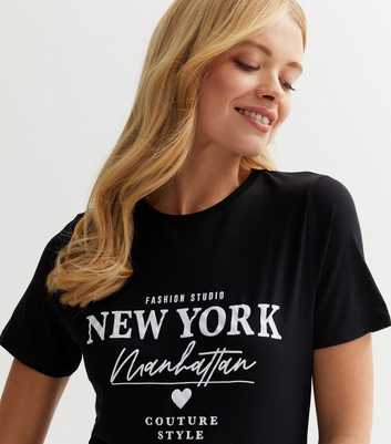 Black Logo New York Oversized T-Shirt