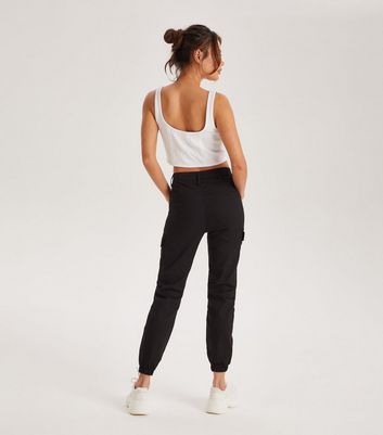 High waist sale black joggers