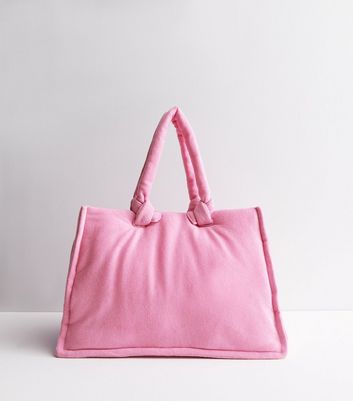 Public Desire Pink Towelling Tote Bag New Look