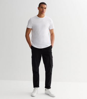 amidoa Men Zip Up Cargo Pants Solid Color Haren Pants with Multiple Pockets  Slim Fit Cozy Tapered Trousers - Walmart.com