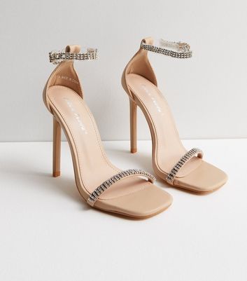 Gold embellished hot sale heeled sandals