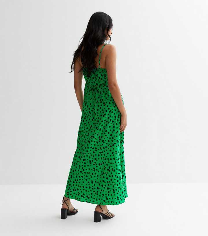 green emerald velvet dress Darlene Retro Polka Dot Swing Dress in Dark Green