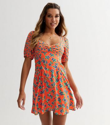 New look store floral mini dress